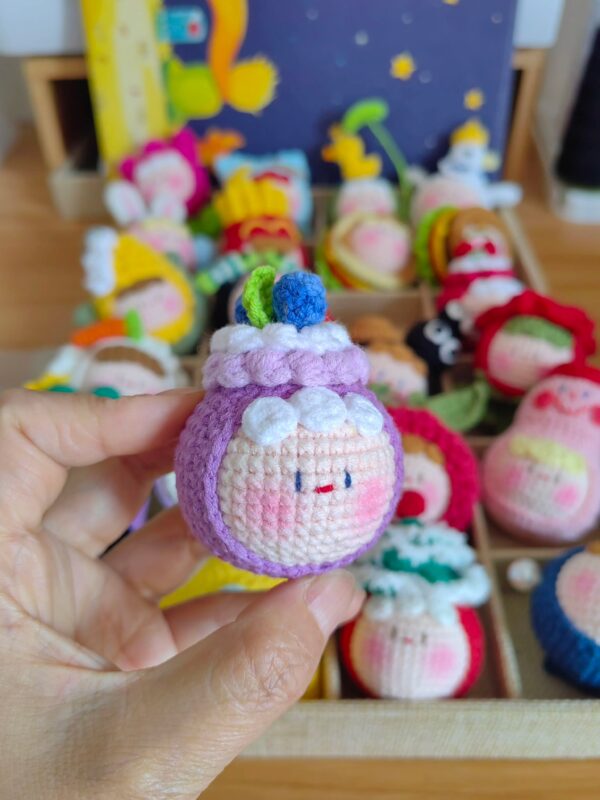 Handmade Crochet Dango Keychain: Cute Knitted Plushie Gift - Image 66