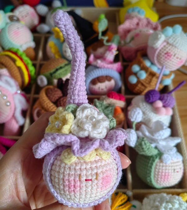 Handmade Crochet Dango Keychain: Cute Knitted Plushie Gift - Image 19