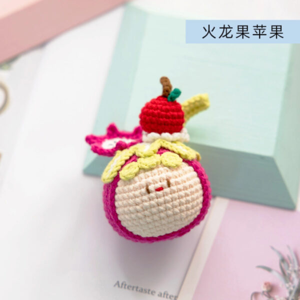 Handmade Crochet Dango Keychain Milk Cotton Yarn DIY Amigurumi Doll Gift - Image 47