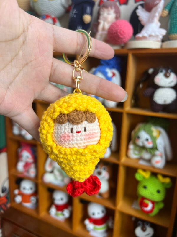 Custom Handmade Yarn Kirby Dumpling Ornaments – Adorable, Personalized Holiday Gifts for Couples & Festive Decor - Image 10