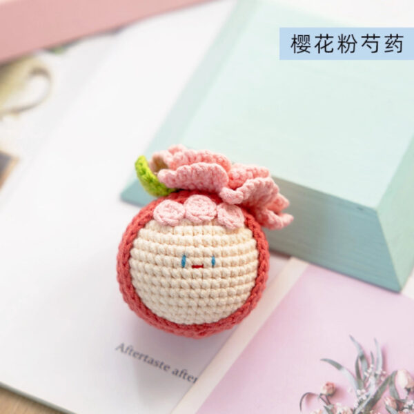 Handmade Crochet Dango Keychain Milk Cotton Yarn DIY Amigurumi Doll Gift - Image 35