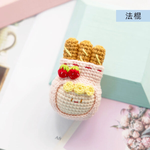Handmade Crochet Dango Keychain Milk Cotton Yarn DIY Amigurumi Doll Gift - Image 31