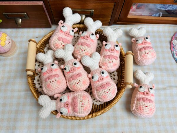 Custom Handmade Yarn Kirby Dumpling Ornaments – Adorable, Personalized Holiday Gifts for Couples & Festive Decor - Image 2