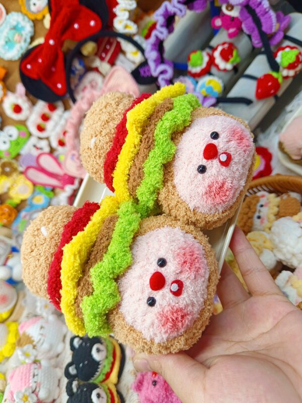 Handcrafted Ruby Dango Keychain – Adorable Crochet Decor with Playful Disguises for Unique Gifting & Collecting - Image 4