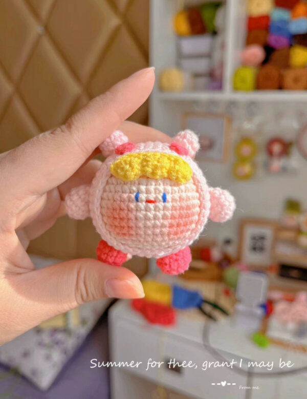 Custom Handmade Yarn Kirby Dumpling Ornaments – Adorable, Personalized Holiday Gifts for Couples & Festive Decor - Image 16