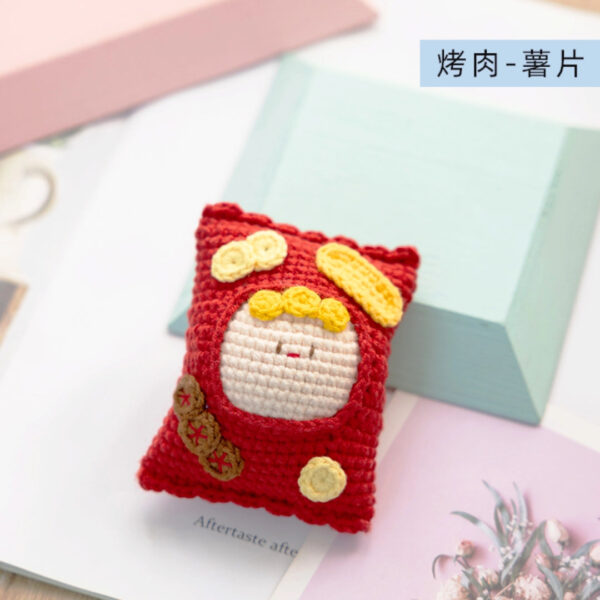 Handmade Crochet Dango Keychain Milk Cotton Yarn DIY Amigurumi Doll Gift - Image 30