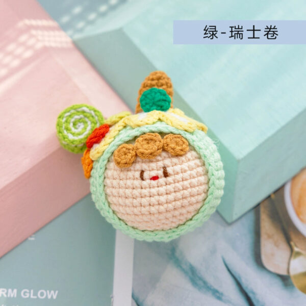 Handmade Crochet Dango Keychain Milk Cotton Yarn DIY Amigurumi Doll Gift - Image 43