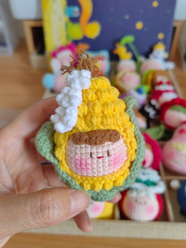 Handmade Crochet Dango Keychain: Cute Knitted Plushie Gift - Image 64