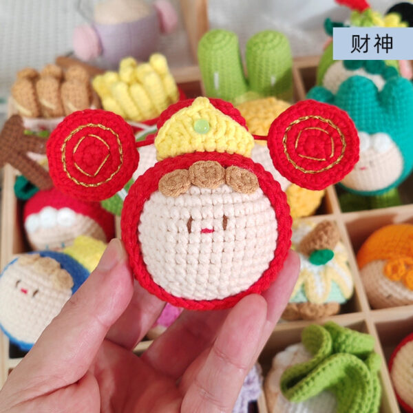 Handmade Crochet Dango Keychain Milk Cotton Yarn DIY Amigurumi Doll Gift - Image 60