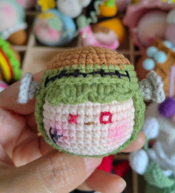Handmade Crochet Dango Keychain: Cute Knitted Plushie Gift - Image 34