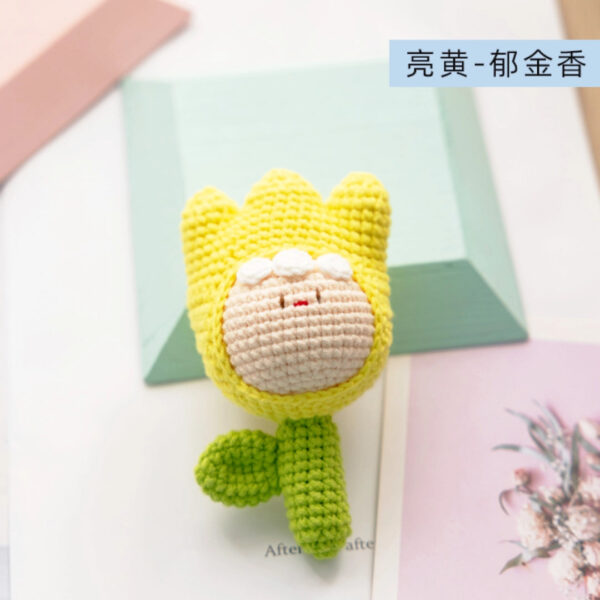 Handmade Crochet Dango Keychain Milk Cotton Yarn DIY Amigurumi Doll Gift - Image 24