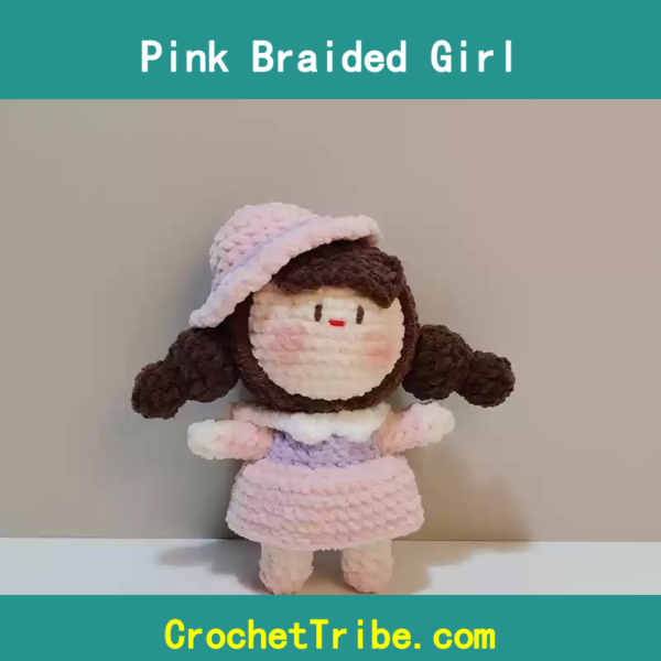 Stylish Pink Braided Girl Hair Accessory – Perfect for Kids & Teens