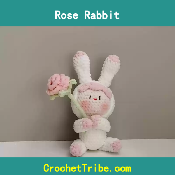 Handcrafted 100% Handmade Rose Rabbit – Unique Artisan Gift for Every Occasion
