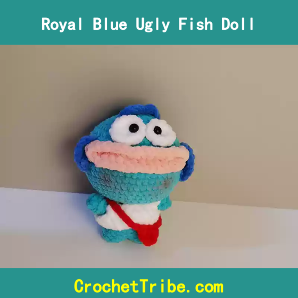 Handmade Royal Blue Ugly Fish Doll – Quirky, Unique, and 100% Artisan-Crafted