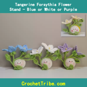100% Handmade Tangerine Forsythia Flower Stand: Blue, White, or Purple – Unique Floral Display 100% Handmade Tangerine Forsythia Flower Stand: Blue, White, or Purple – Unique Floral Display